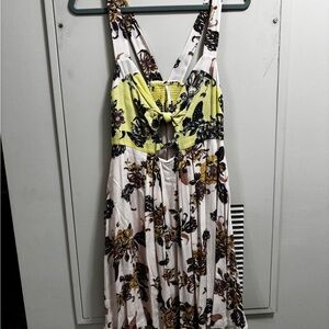 Free People Yellow Sundress Spaghetti Strap Backless